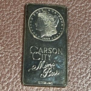 Carson City Mini Bar Sterling Silver